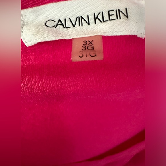 Hot pink Calvin Klein ruffle sleeve top - Picture 5 of 5